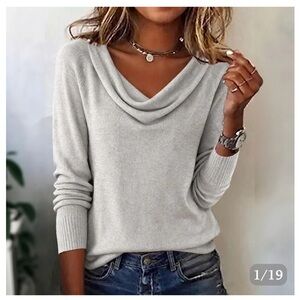 Saroze Brand New Elegant Gray Women's Sweater, never warn with tags